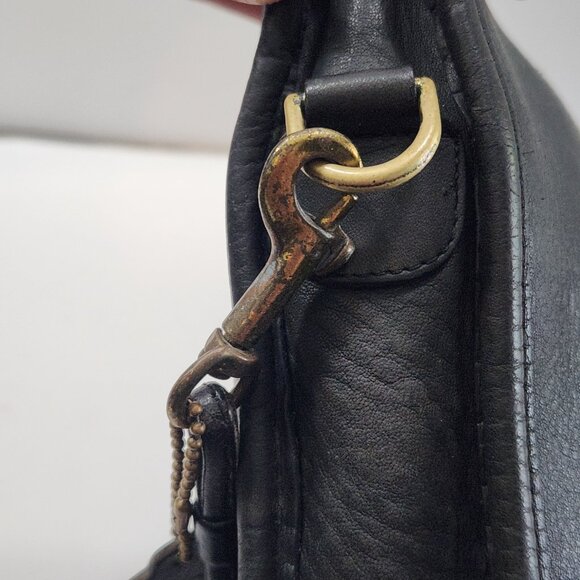 Well Loved 1970s Vintage Coach Zipper Clutch Ruff Out Bag #9458 Made in NY - Picture 9 of 12